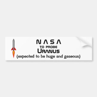 Die NASA, zum URANUSstoßaufklebers zu prüfen Autoaufkleber