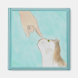 Die Nasen-Magnet der rührenden Miezekatze Magnet
