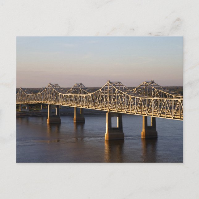 Die Natchez-Vidalia-Brücke, die über die Postkarte (Vorderseite)