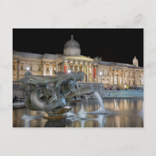 Die National Gallery, Trafalgar Square Postkarte