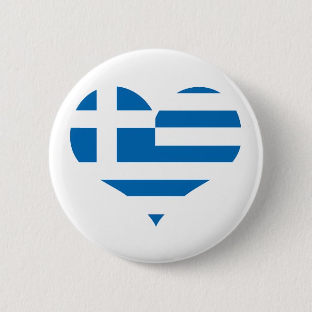 Die Nationalflagge Griechenlands Button (Vorderseite)