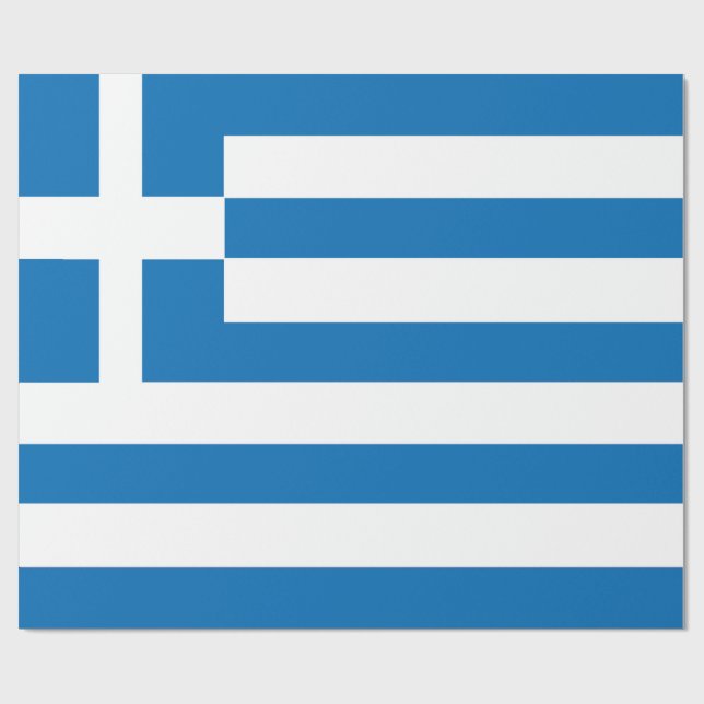 Die Nationalflagge Griechenlands Geschenkpapier (Flach)