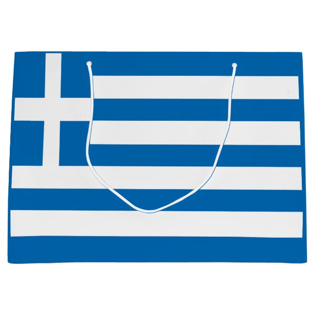Die Nationalflagge Griechenlands Große Geschenktüte (Vorderseite)