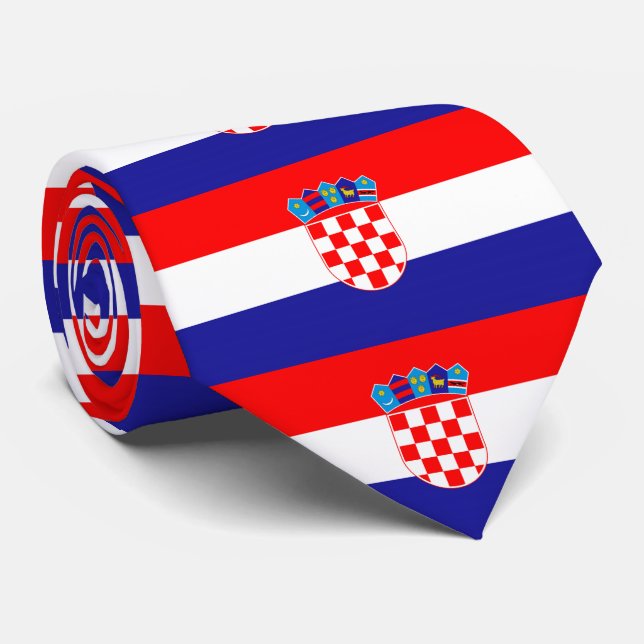 Die Nationalflagge Kroatiens Zastava Hrvatske Krawatte (Gerollt)