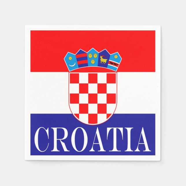 Die Nationalflagge Kroatiens Zastava Hrvatske Serviette (Vorderseite)
