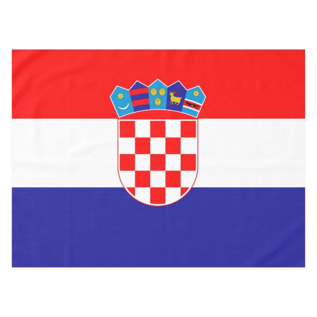 Die Nationalflagge Kroatiens Zastava Hrvatske Tischdecke (Vorderseite (Horizontal))