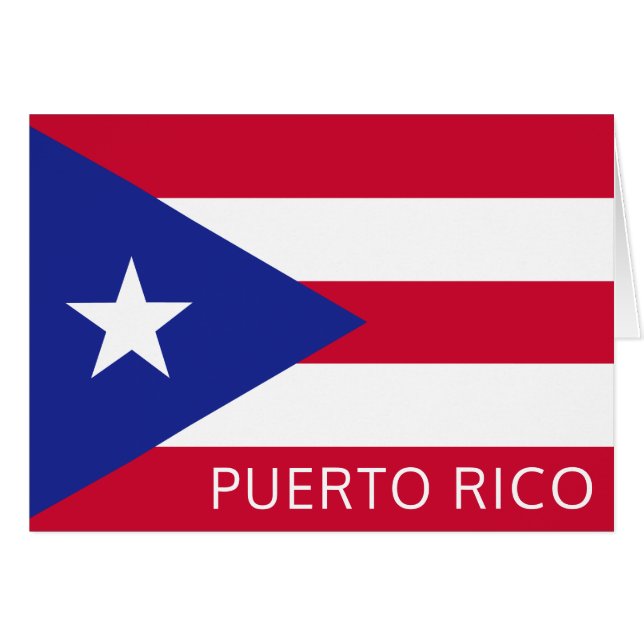 Die Nationalflagge von Puerto Rico (Vorderseite (Horizontal))