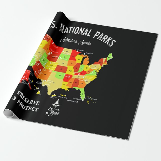 Die Nationalparks der USA sind ein toller Wanderpl Geschenkpapier (Ungerollt)