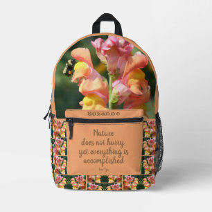 Die Natur beeilt sich nicht zu inspirierendem Zita Bedruckter Rucksack