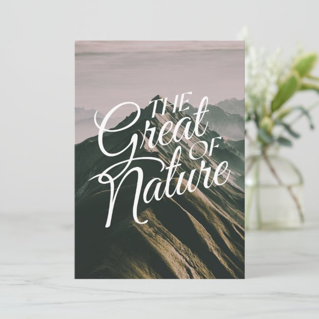 die Natur Feiertagskarte (Stehend Vorderseite)