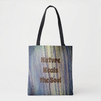 Die Natur heilt das Soul Holz Foto Rustikal Tasche