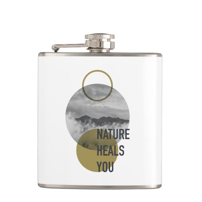 Die Natur heilt dich Flachmann (Vorderseite)