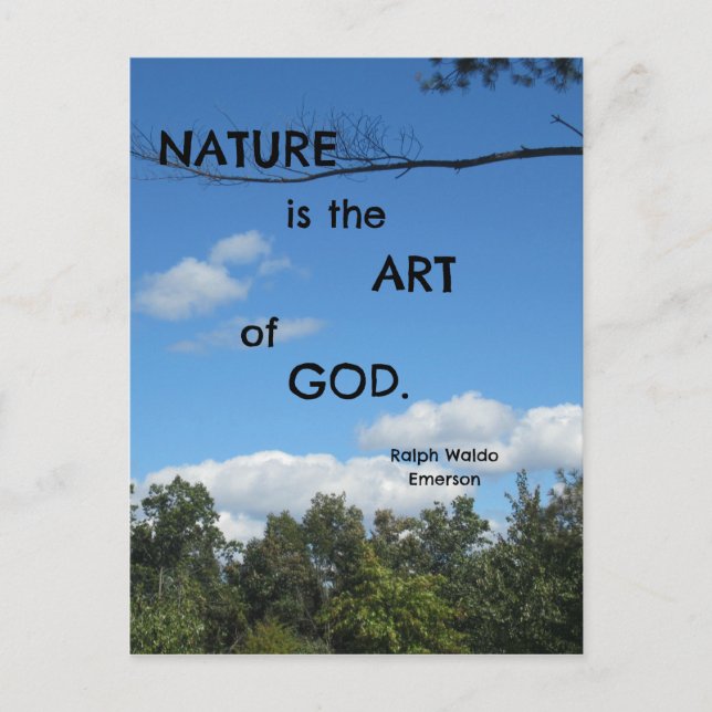 Die Natur ist die Kunst Gottes. Postkarte (Vorderseite)