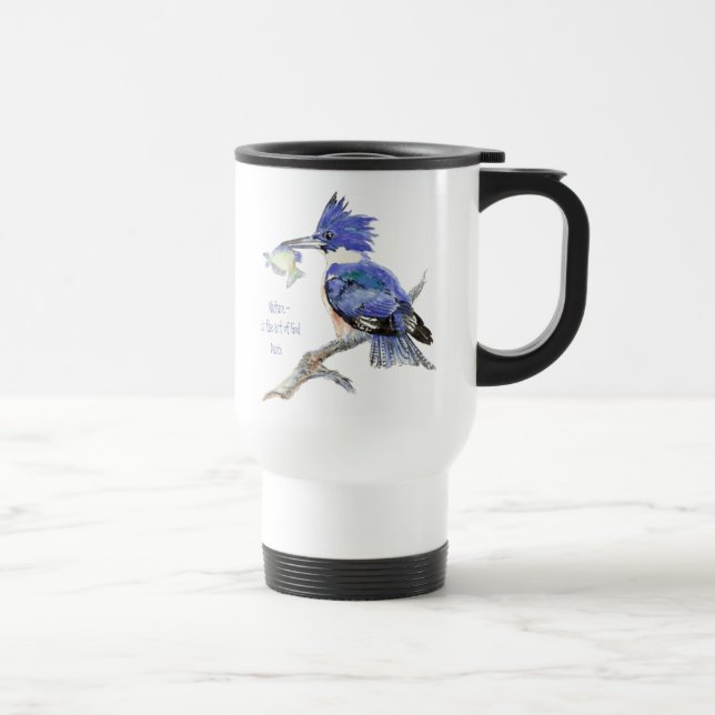 Die Natur ist die Kunst Gottes, Zitat - Kingfisher Reisebecher (Rechts)