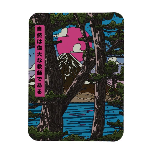 Die Natur ist ein großartiger Lehrer Magnet (Vertikal)