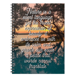 Die Natur ist eine stille Sprache  Notizblock