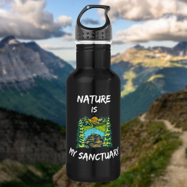 Die Natur ist meine Heiligtümer Wanderer Anthem Edelstahlflasche (Von Creator hochgeladen)
