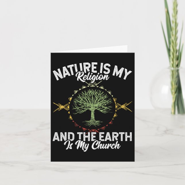 Die Natur ist meine Religion Erde meine kirchliche Karte (Vorderseite)