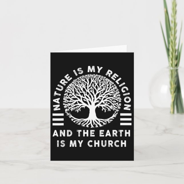 Die Natur ist meine Religion Erde meine kirchliche Karte (Vorderseite)