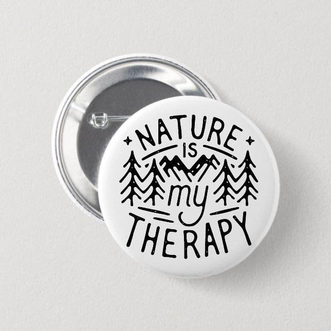 Die Natur ist meine Therapie Button (Vorne & Hinten)
