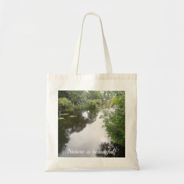 Die Natur ist schön: Thema Teich Tragetasche (Vorne)