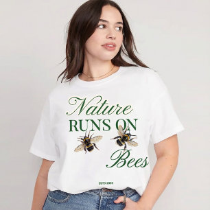 Die Natur läuft mit Bienen - Öko-freundliche Humme Tri-Blend Shirt