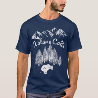 Die Natur nennt Kackend Bärenblasen-Orange-Jagd T-Shirt