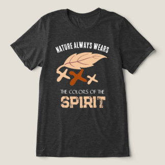 "Die Natur trägt immer" Blatt Tri-Blend Shirt