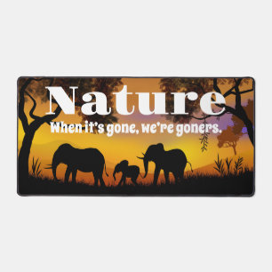 Die Natur und Elefanten schätzen Schreibtischunterlage