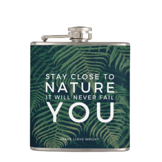 Die Natur Versage Ihnen nie Palmen zu zitieren Flachmann