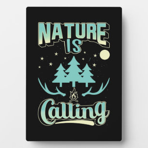 Die Natur zu wandern ruft Fotoplatte