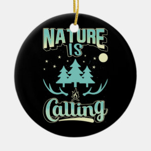 Die Natur zu wandern ruft Keramik Ornament