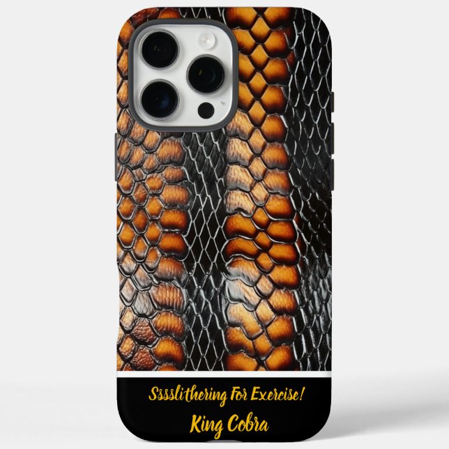 Die natürliche Eleganz lebendiger Schlangenfelle iPhone 16 Pro Max Hülle (Rückseite)