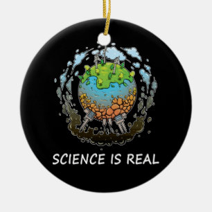 Die Naturwissenschaft ist ein echter globaler Erw Keramik Ornament