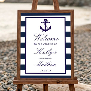 Die nautische Anker-Hochzeitskollektion heißt Sie Poster