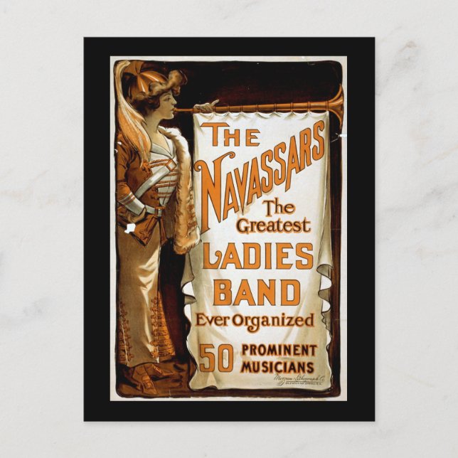 "Die Navassars" Vintag Vaudeville Postkarte (Vorderseite)