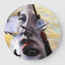 Die Nebeneffekte der Realität - Ken Gage Art Große Wanduhr