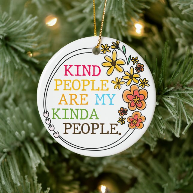 Die netten Leute sind meine Kindesmenschen Keramik Ornament (Baum)