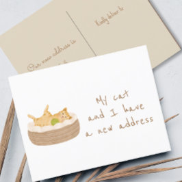 Die neue Adresse ist sauber übertragen Postkarte