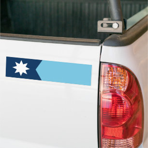 Die neue Flagge des Bundesstaates Minnesota Autoaufkleber
