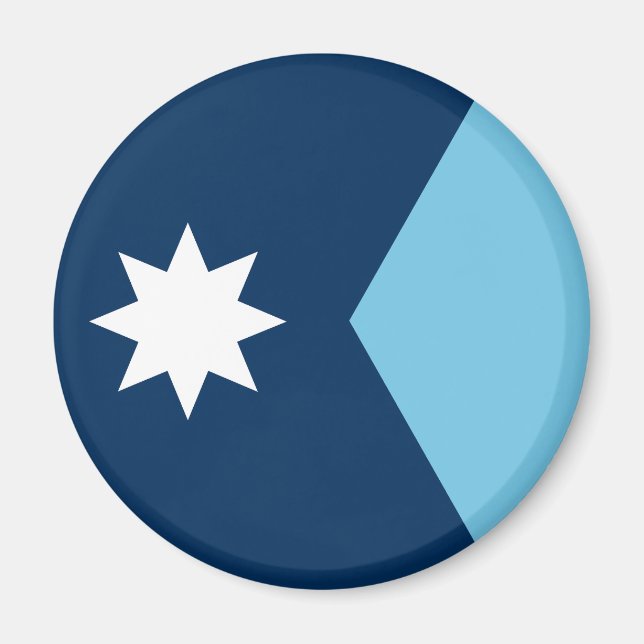 Die neue Flagge des Minnesota-Staat Magnet (Vorne)
