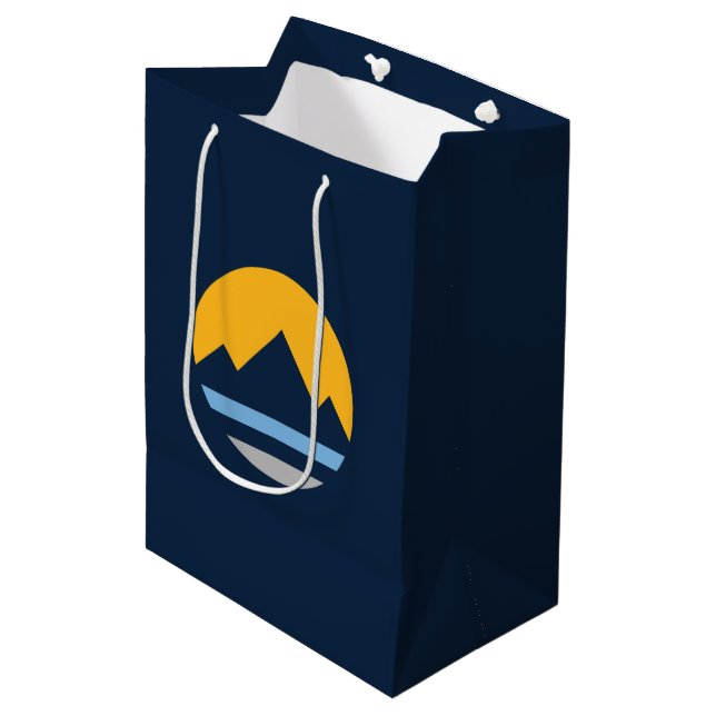 Die neue Flagge von Reno, Nevada Mittlere Geschenktüte (Vorderseite Schrägansicht)