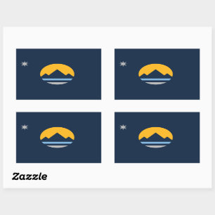 Die neue Flagge von Reno, Nevada Rechteckiger Aufkleber