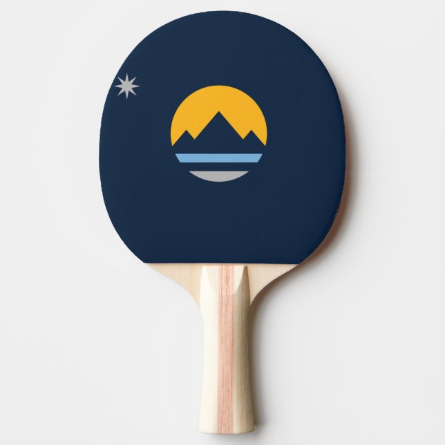 Die neue Flagge von Reno, Nevada Tischtennis Schläger (Vorderseite)