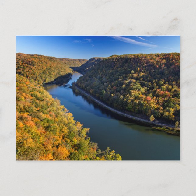 Die neue Flussschlucht am Hawks Nest Staat Park Postkarte (Vorderseite)