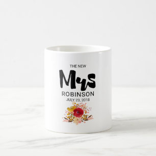 Die neue Frau - Floral Watercolor Bouquet Wedding Kaffeetasse