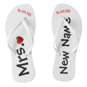 Die neue Frau ... Personalisierte Flip Flops