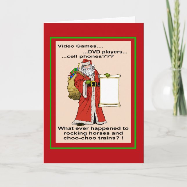 Die neue Grußkarte des Weihnachtsmanns Feiertagskarte (Vorderseite)