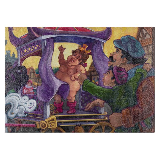 Die neue Kleidungskunst des Kaisers Schneidebrett (Vorderseite)