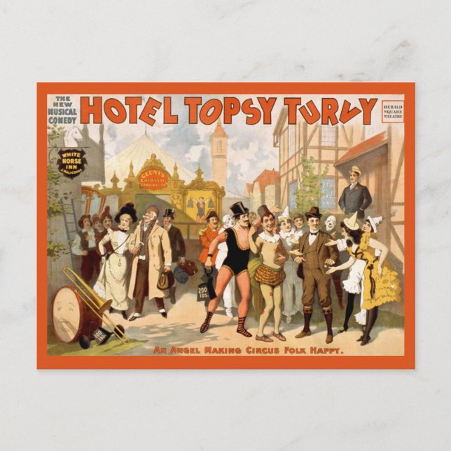 Die neue Musikkomödie, Hotel Topsy Turvy Postkarte (Vorderseite)